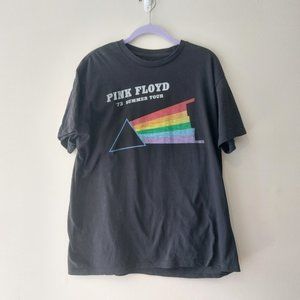 Pink Floyd Dark Side of the Moon 73 Summer Tour Graphic Tee Black Size L